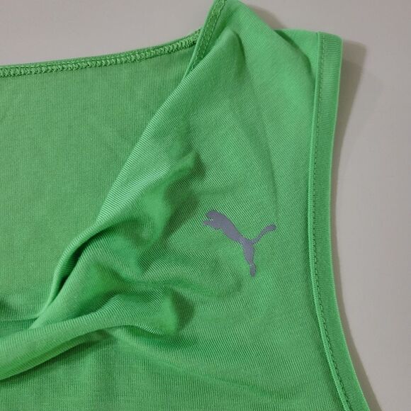 PUMA Women's Green Cowlneck Tank Top - Picture 7 of 9